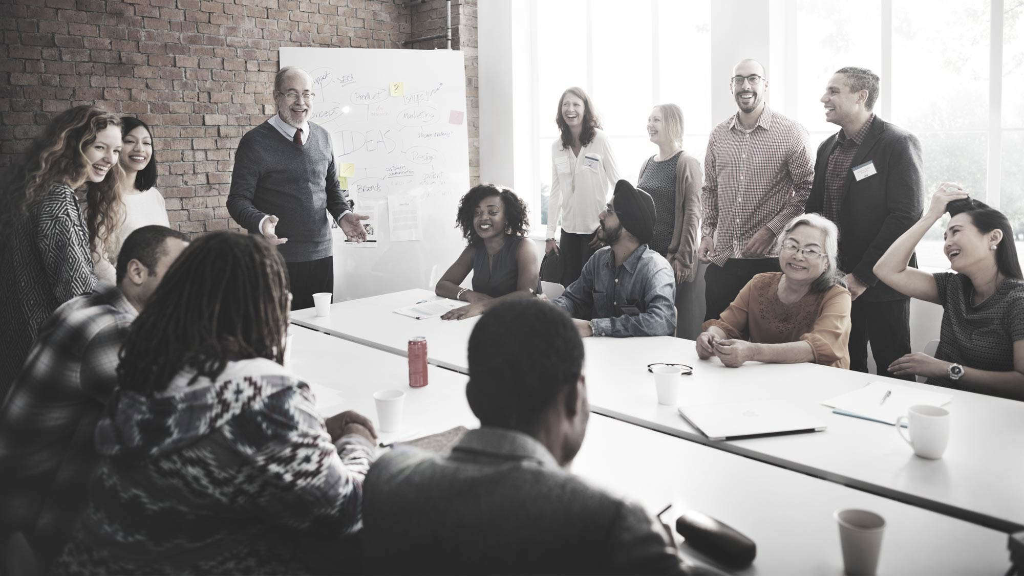 human resources meeting room with group of employees