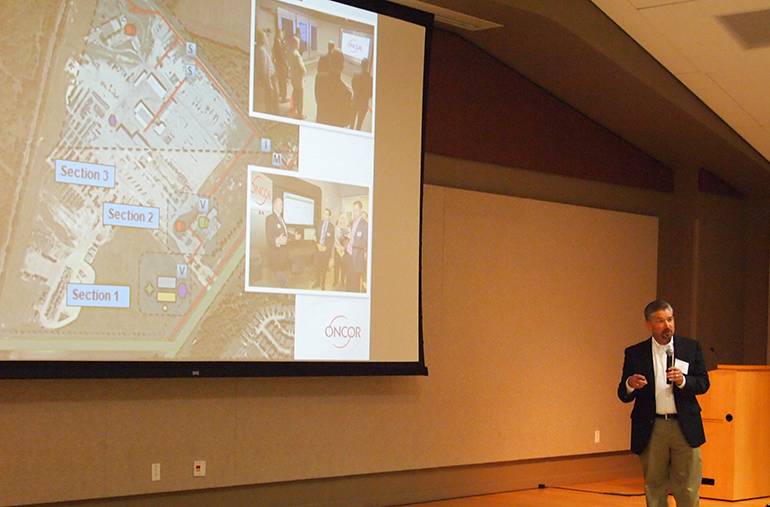 Speaker presenting during workshop