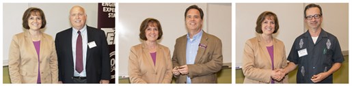 (From left: Banks with recipients Killough, Maitland and Alaniz.)