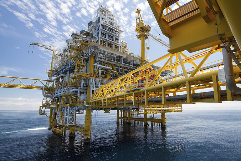 Mechanical Platform in a Body Of Water