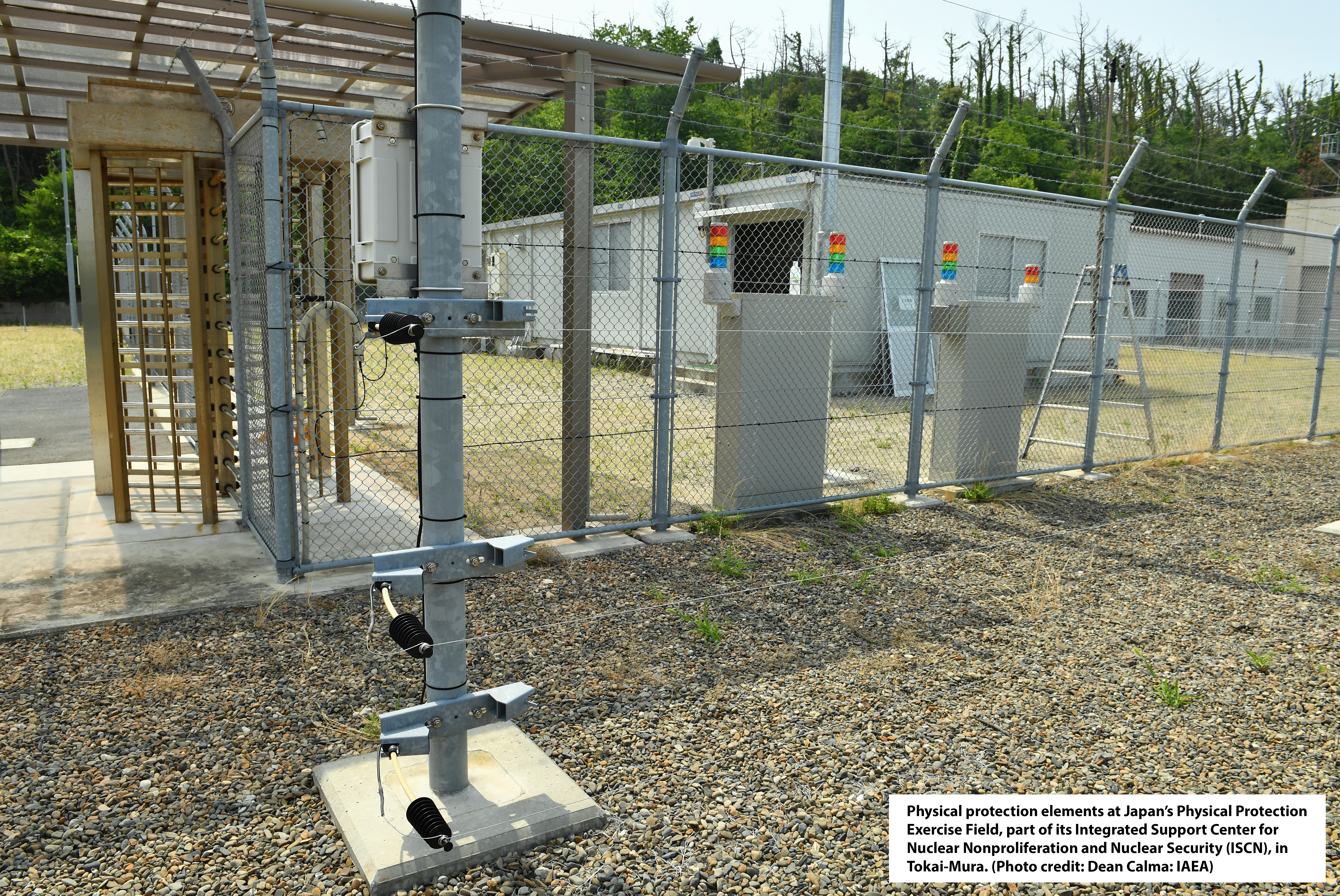 Physical protection elements at Japan's physical protection exercise field, part of its Integrated Support Center for Nuclear Proliferation and Nuclear Security 
