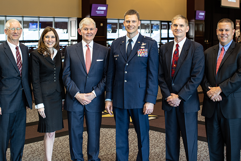 Distinguished alumni inside Kyle Field