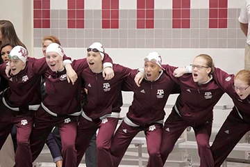 Bratton and the swim team
