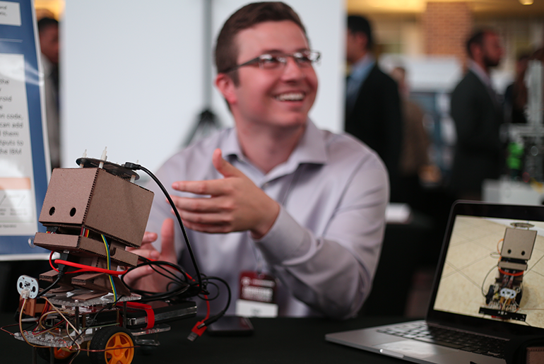 Student showcasing project