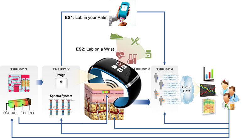 Diagrammatic representation of how a wearable medical device works