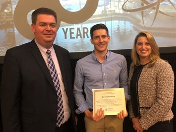 Jeremy Osborn winning the J.D. Williams Student Paper Award