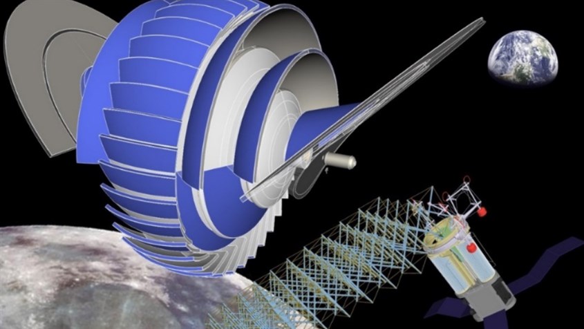 A self-sustaining habitat orbiting in space