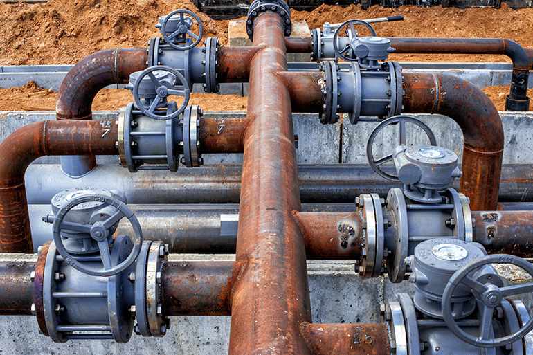 Corroded pipes