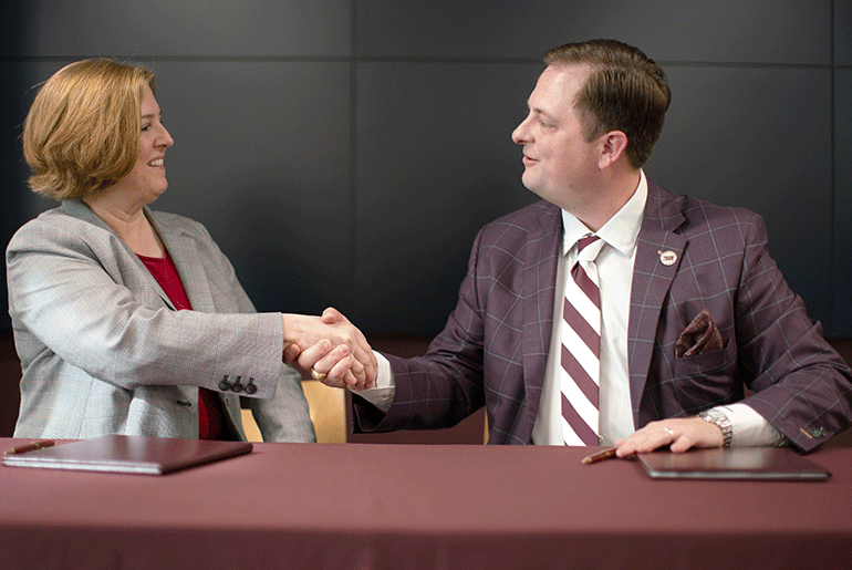 Dr. M. Katherine Banks and Rob Gorham 