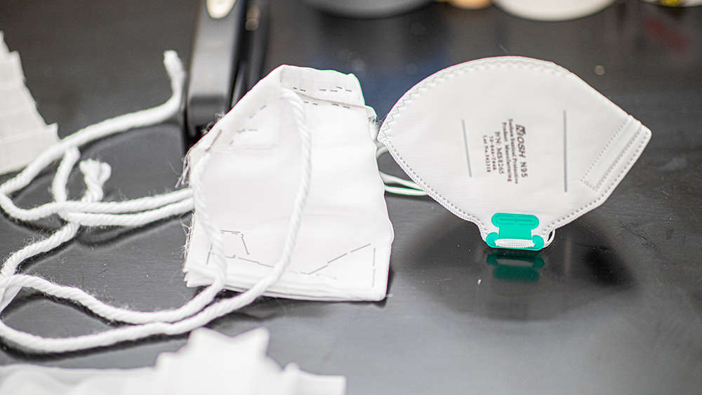 Aggie engineers create step-by-step method of making protective medical masks.