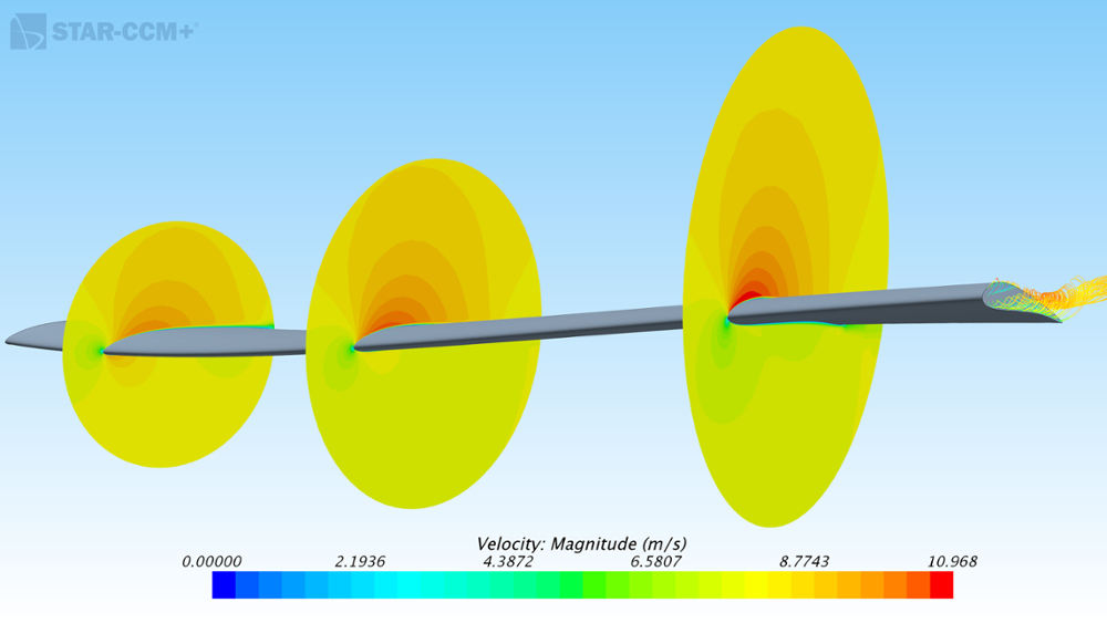 A graphic image taken from an FSI test.