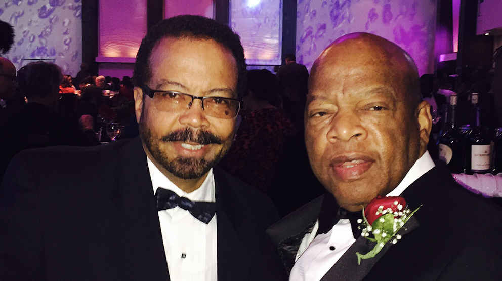 EnMed executive dean Dr. Roderic Pettigrew and U.S. Congressman John Lewis.