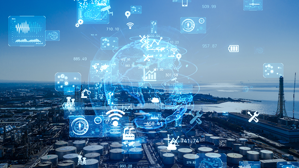  Industry 4.0 concept and communication network