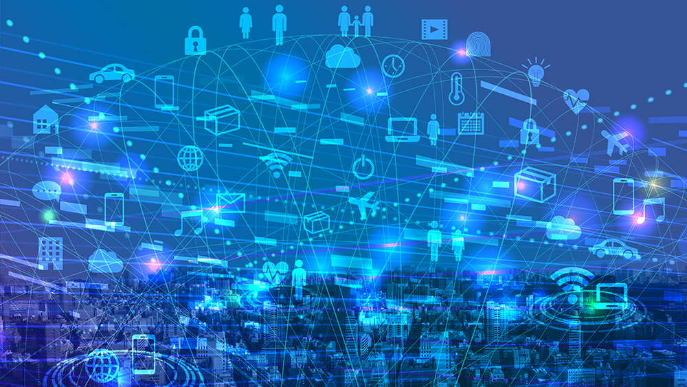 Network concept over planet Earth