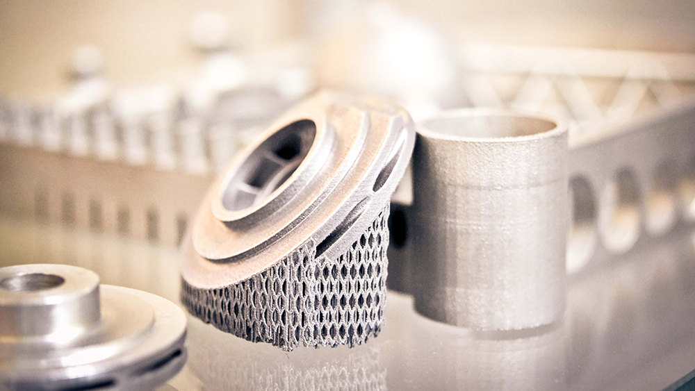 Metal objects created with a 3-D printer