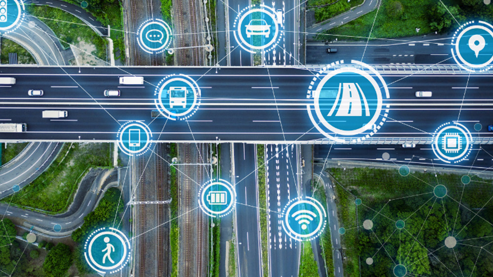 Abstract image of transportation and communication and Internet
