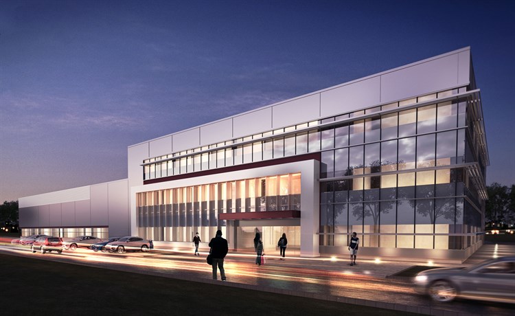 Exterior shot of Frederick E. Giesecke Engineering Research Building.