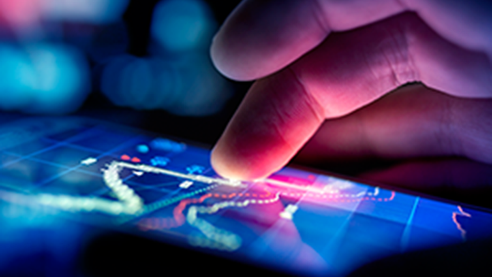 Close up of fingers tapping a phone screen
